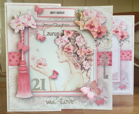 Flowers In Her Hair Orchid Card Kit by Suzanne Kavanagh
