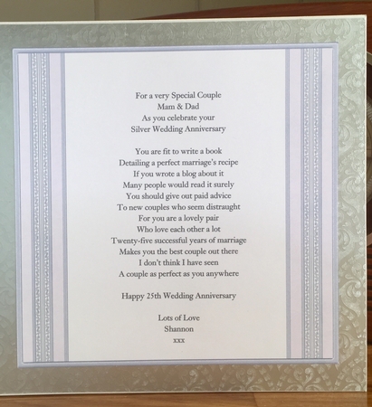 CHAMPAGNE 7.5 Alphabet Silver Wedding Anniversary Alphabet & Age Card Kit  by Suzanne Kavanagh