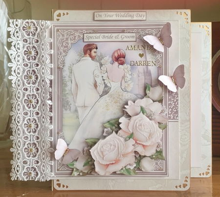 WEDDING DAY BRIDE & GROOM 7.5 Decoupage & Insert Bumper Kit  by Suzanne Kavanagh