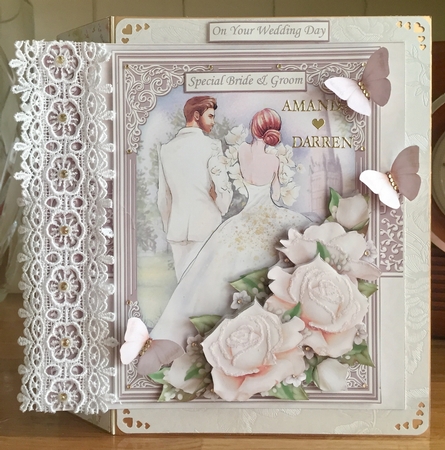 WEDDING DAY BRIDE & GROOM 7.5 Decoupage & Insert Bumper Kit  by Suzanne Kavanagh