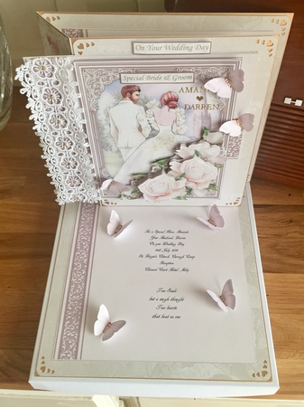 WEDDING DAY BRIDE & GROOM 7.5 Decoupage & Insert Bumper Kit  by Suzanne Kavanagh