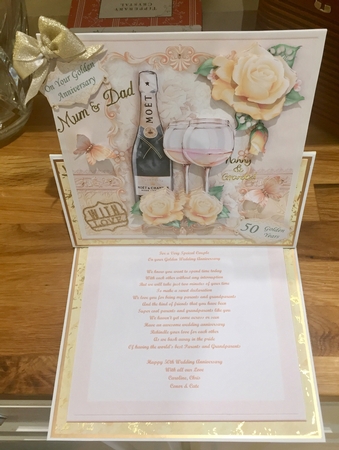 CHAMPAGNE CELEBRATIONS GOLD 7.8 Decoupage & Insert Mini Kit by Suzanne Kavanagh