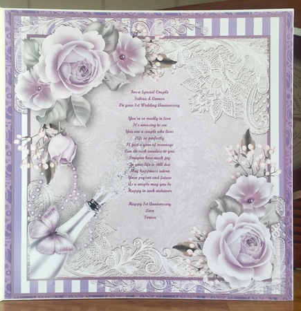 1st Wedding Anniversary/Wedding Day Card Kit by Suzanne Kavanagh