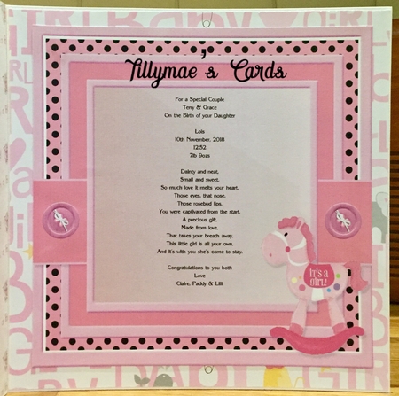Welcome Baby Girl 3 by Suzanne Kavanagh