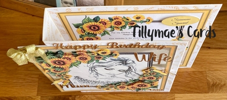 Beautiful Lady With Sunflowers 8x8 Mini Kit by Suzanne Kavanagh