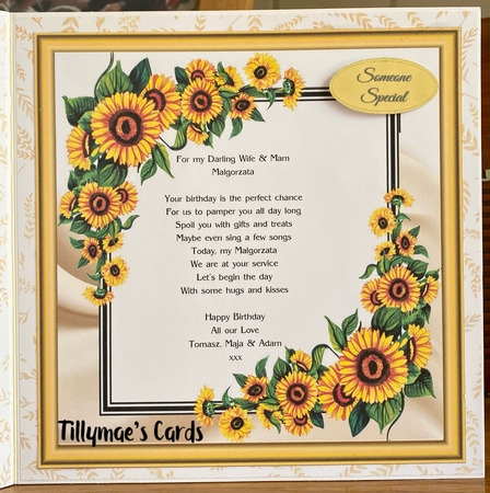 Beautiful Lady With Sunflowers 8x8 Mini Kit by Suzanne Kavanagh