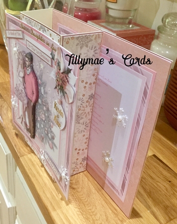 ROSE GOLD CHRISTMAS TREE & COUPLE 7.5 Decoupage & Insert Mini Kit by Suzanne Kavanagh