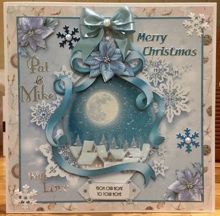 Snow Scene Christmas Bauble  by Suzanne Kavanagh
