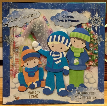 Three Little Boys Christmas Snow Fun Mini Kit  by Suzanne Kavanagh