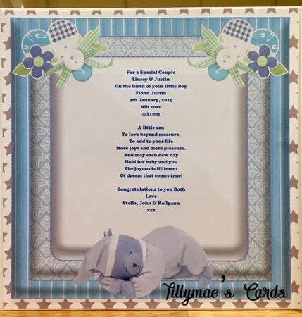 8 x 8 Insert For Baby Boy Is Blessing by Suzanne Kavanagh