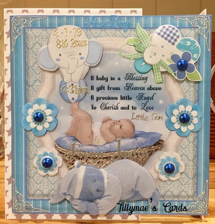 8 x 8 Insert For Baby Boy Is Blessing by Suzanne Kavanagh