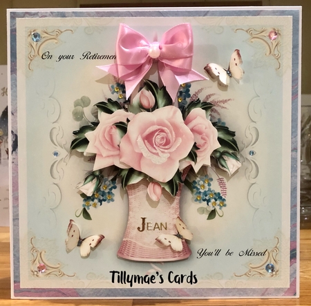 Vintage Pink Flowers Basket Mini Kit by Suzanne Kavanagh