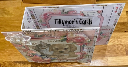 Beautiful Cat & Dog With Pink Roses 8x8 Mini Kit by Suzanne Kavanagh