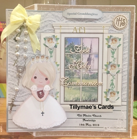 First Holy Communion Card Mini Kit & Decoupage (blonde hair) by Suzanne Kavanagh