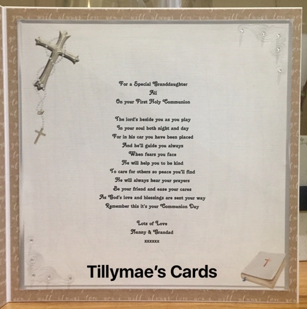 First Holy Communion Card Mini Kit & Decoupage (blonde hair) by Suzanne Kavanagh