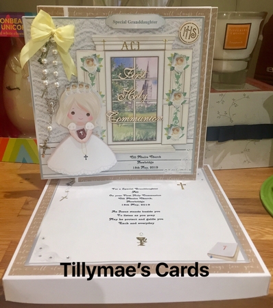 First Holy Communion Card Mini Kit & Decoupage (blonde hair) by Suzanne Kavanagh