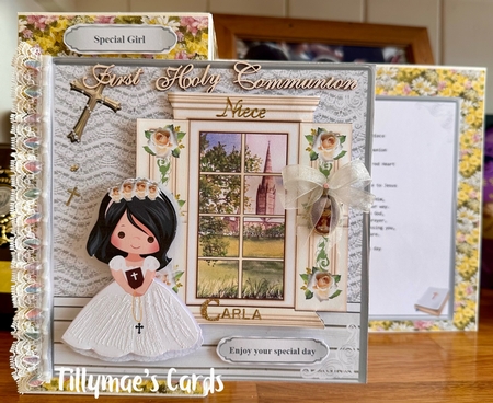 First Holy Communion Card Mini Kit & Decoupage (black hair) by Suzanne Kavanagh