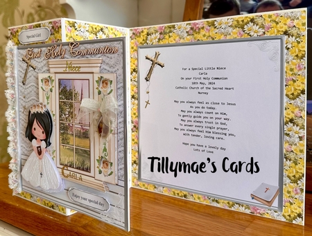 First Holy Communion Card Mini Kit & Decoupage (black hair) by Suzanne Kavanagh