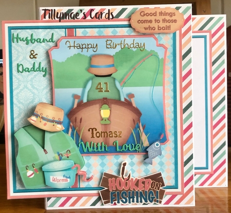 HOOKED ON FISHING 7.5 Decoupage & Insert Kit by Suzanne Kavanagh