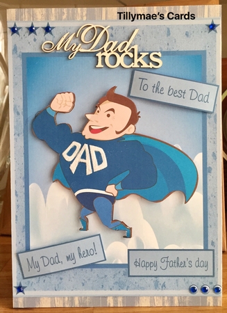 Super Dad, Fathers day greeting card by Suzanne Kavanagh