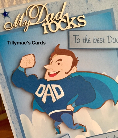 Super Dad, Fathers day greeting card by Suzanne Kavanagh