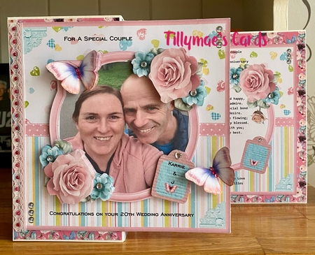 Butterfly garden scene card mini kit & decoupage by Suzanne Kavanagh