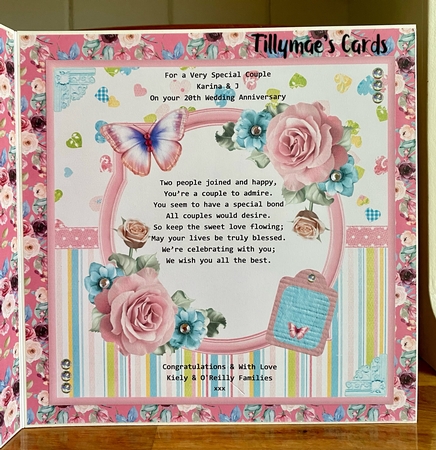 Butterfly garden scene card mini kit & decoupage by Suzanne Kavanagh