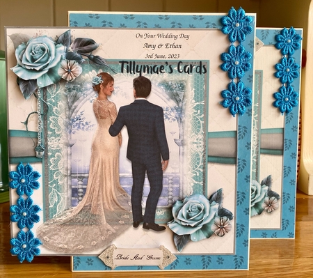 Bride and Groom in blues  by Suzanne Kavanagh