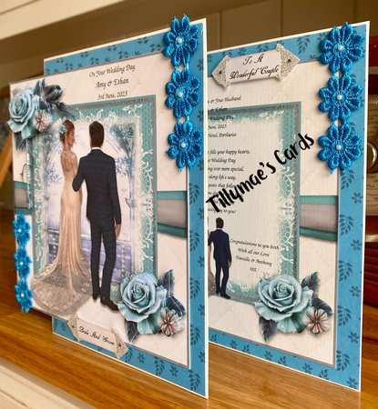 Bride and Groom in blues  by Suzanne Kavanagh