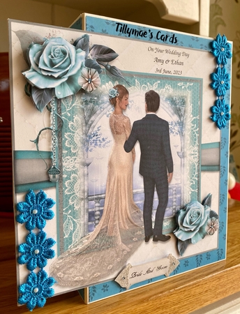 Bride and Groom in blues  by Suzanne Kavanagh