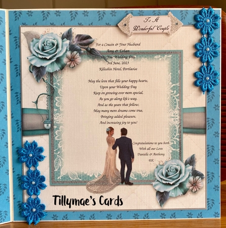 Bride and Groom in blues  by Suzanne Kavanagh