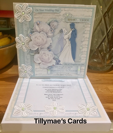 BRIDE & GROOM 1ST DANCE Wedding Day 8x8 Mint Decoupage Mini Kit by Suzanne Kavanagh