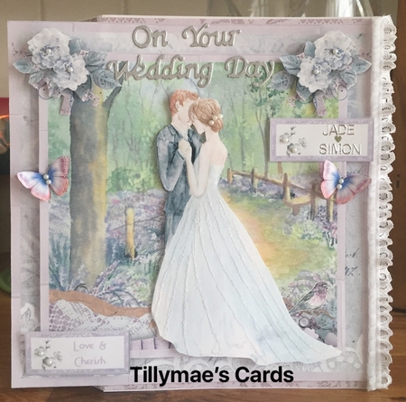 Wedding Couple 8x8 Card Mini Kit & Decoupage by Suzanne Kavanagh