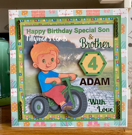 Boy on tricycle mini kit by Suzanne Kavanagh
