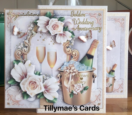 Wedding Anniversary Champagne Card Mini Kit by Suzanne Kavanagh