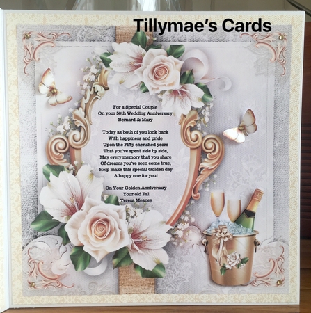 Wedding Anniversary Champagne Card Mini Kit by Suzanne Kavanagh