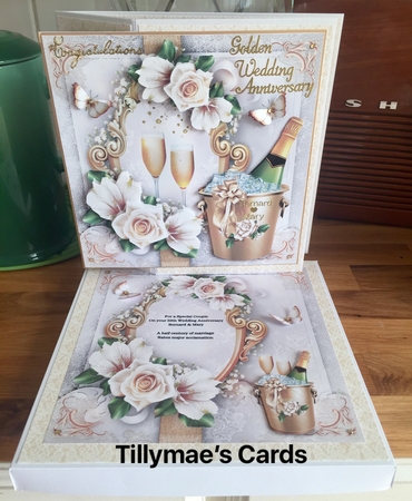 Wedding Anniversary Champagne Card Mini Kit by Suzanne Kavanagh
