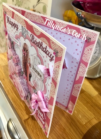 AN EVENING OUT Female Birthday 7.5 Decoupage Ages & Insert Kit by Suzanne Kavanagh