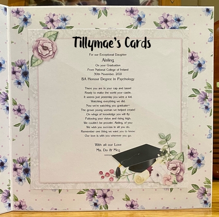 Graduation Day 7x7 Card Front & 5 Inserts by Suzanne Kavanagh