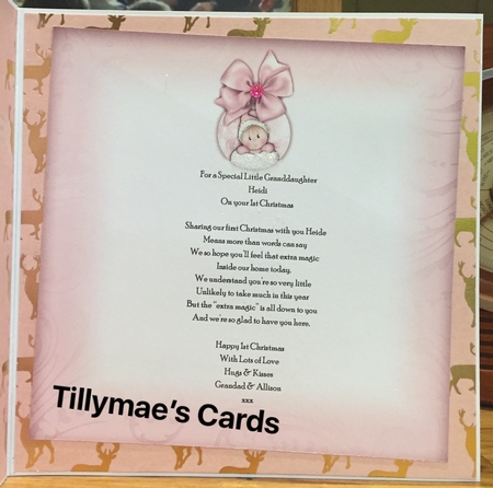 Baby Girl Stocking Bauble Square Mini Kit by Suzanne Kavanagh