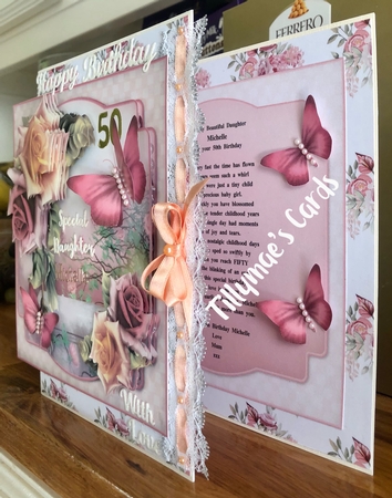 Roses and Butterflies - Decoupage Card Mini Kit by Suzanne Kavanagh