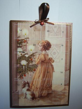 Vintage Ladies & Children Advent Card by SUZANNE TARBURTON