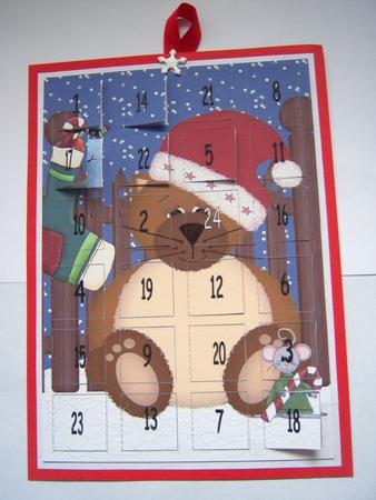 Advent Calendar Card 'christmas Cat' by SUZANNE TARBURTON