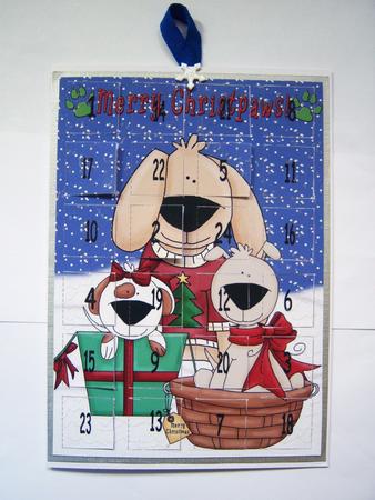 Advent Calendar Card ' Merry Christ-paws' by SUZANNE TARBURTON