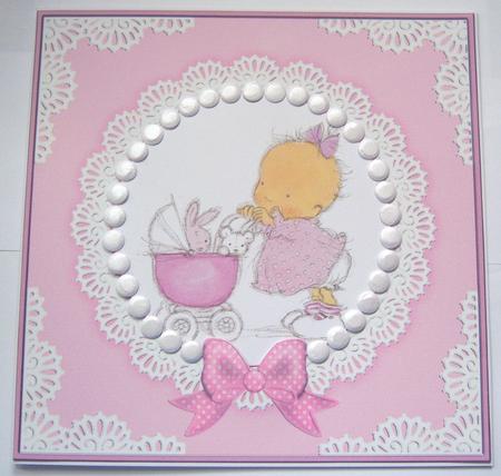 8 x 8 Pearls and Lace Card Front by SUZANNE TARBURTON