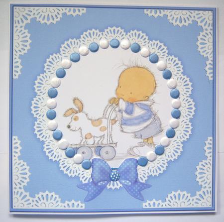 8 x 8 Pearls and Lace Card Front by SUZANNE TARBURTON