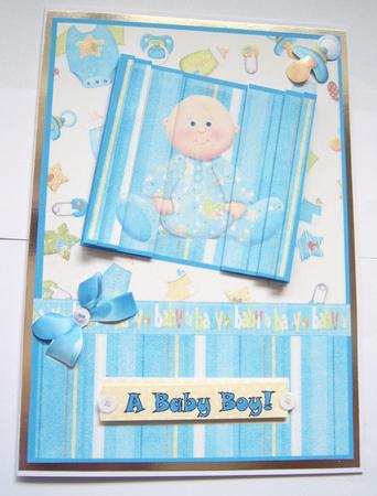 A Baby Boy Side Stacker Card Front by SUZANNE TARBURTON