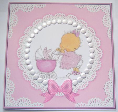 8 x 8 Pearls and Lace Card Front by SUZANNE TARBURTON