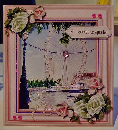 Lovely London Eye with Roses  by Suzanne Uilenberg