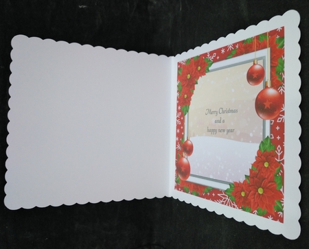 Beautiful Red Poinsettia Christmas Insert 8x8 by Suzi Cooper